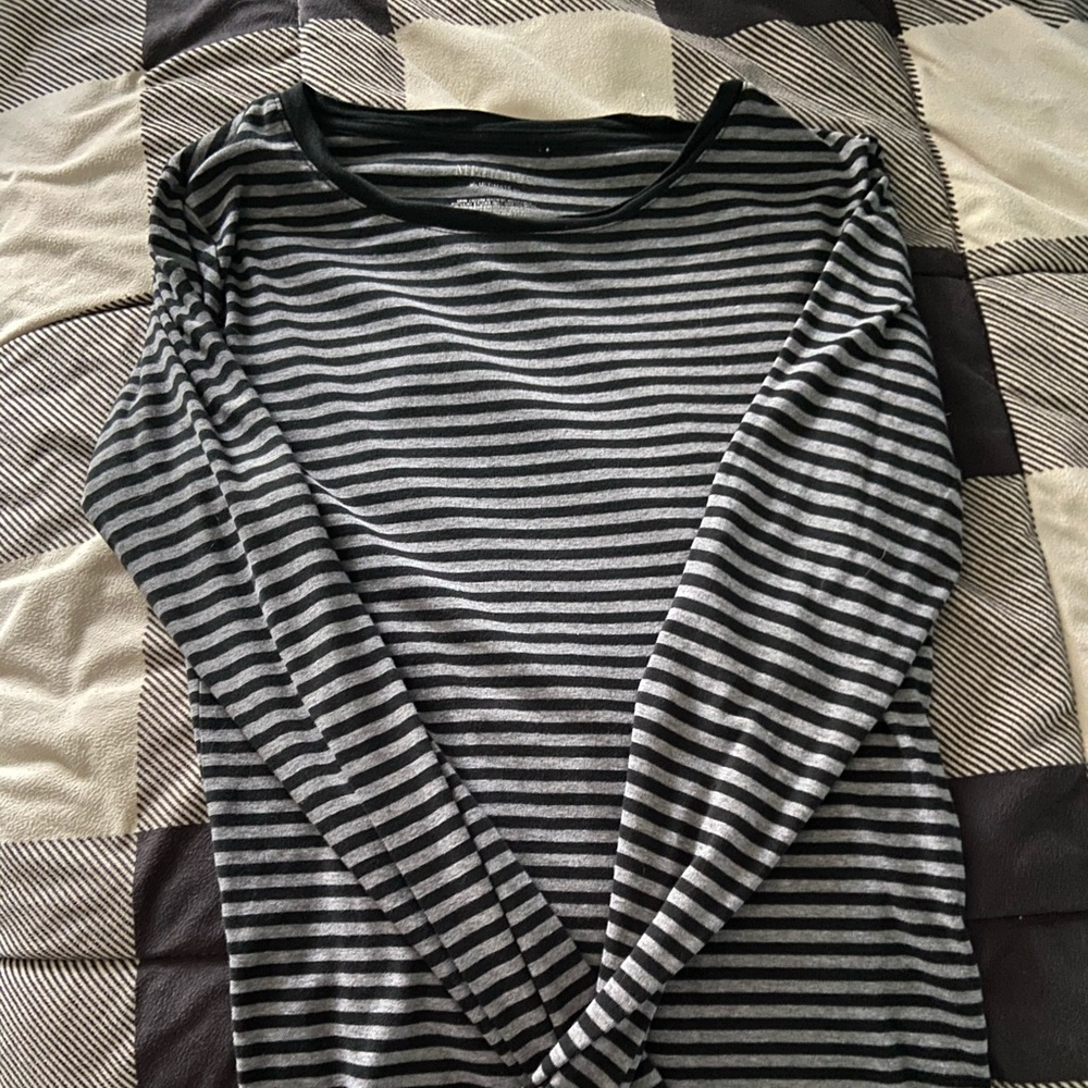 Black and grey striped shirt